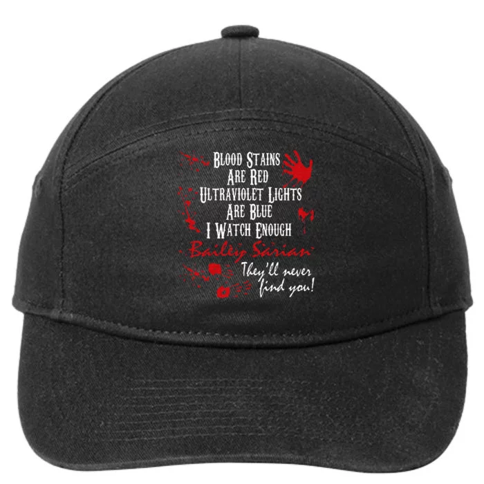 Blood Stains Are Redblood Or Murder Show And Secret 7-Panel Snapback Hat