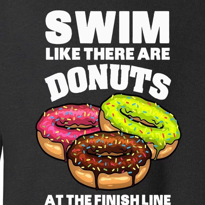 Best Swimming Art For Swimmer Donut Lover Swimming Toddler Sweatshirt