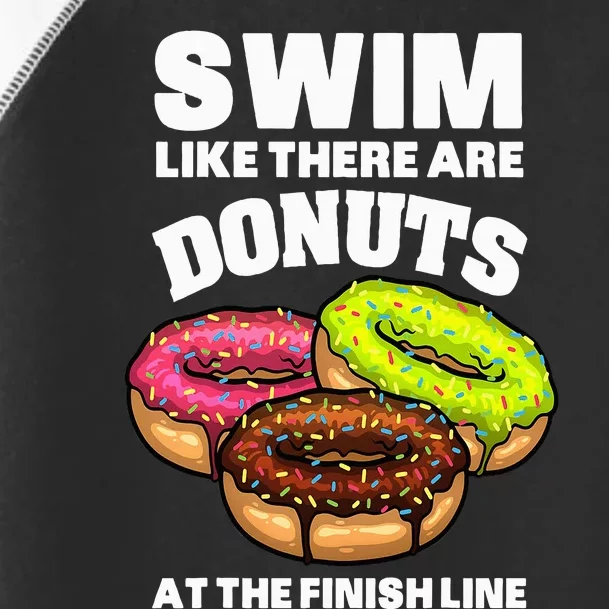 Best Swimming Art For Swimmer Donut Lover Swimming Toddler Fine Jersey T-Shirt