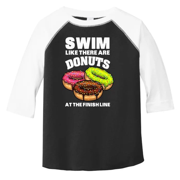 Best Swimming Art For Swimmer Donut Lover Swimming Toddler Fine Jersey T-Shirt