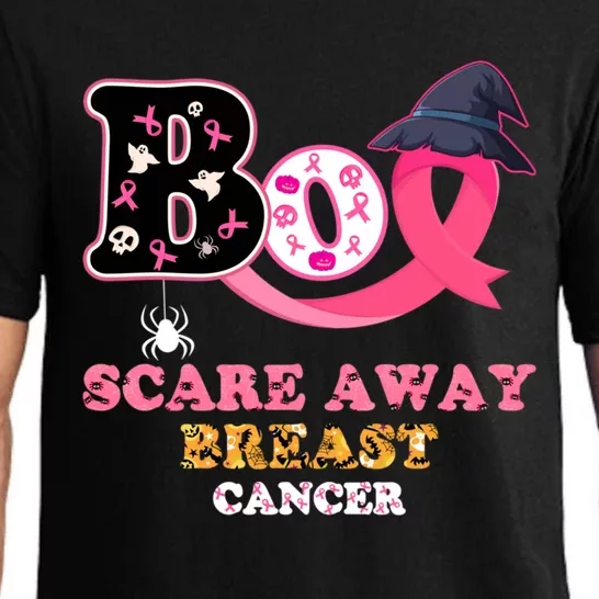 Boo Scare Away Breast Cancer Halloween Support Squad Warrior Gift Pajama Set