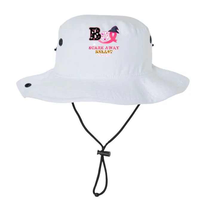 Boo Scare Away Breast Cancer Halloween Support Squad Warrior Gift Legacy Cool Fit Booney Bucket Hat