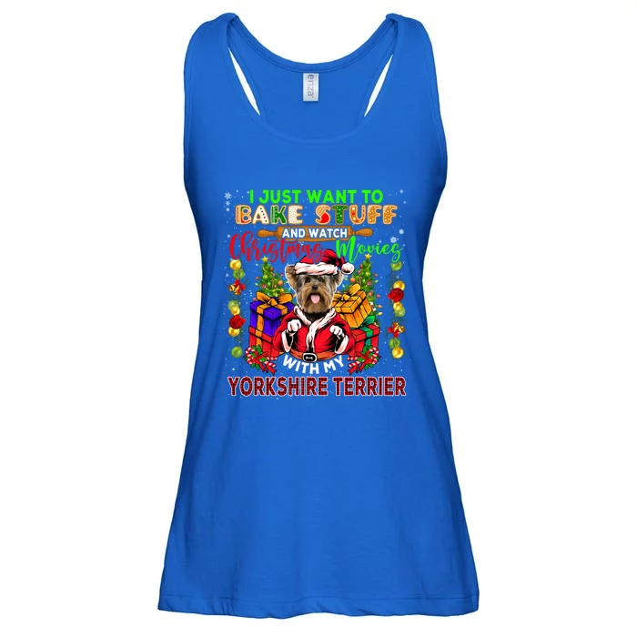 Bake Stuff And Watch Xmas Movies With My Yorkshire Terrier Cute Gift Ladies Essential Flowy Tank