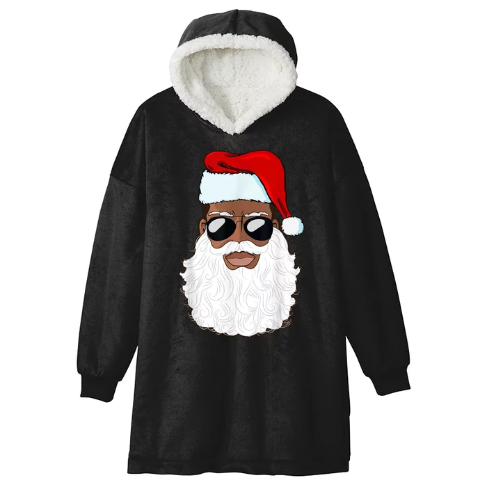 Black Santa African American Hooded Wearable Blanket