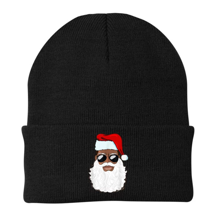 Black Santa African American Knit Cap Winter Beanie