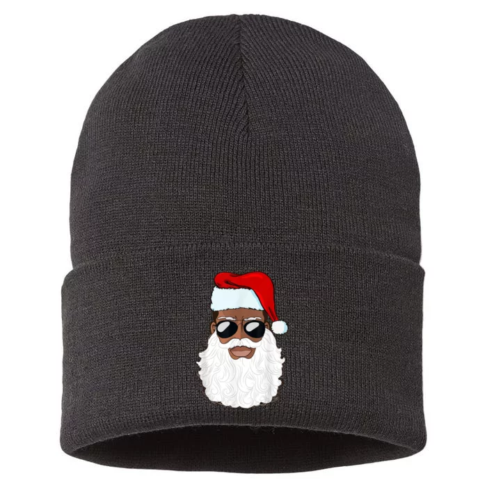 Black Santa African American Sustainable Knit Beanie