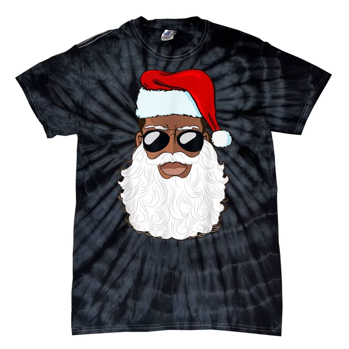 Black Santa African American Tie-Dye T-Shirt