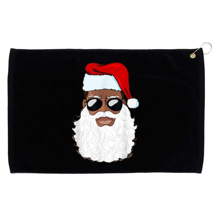 Black Santa African American Grommeted Golf Towel