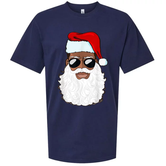 Black Santa African American Sueded Cloud Jersey T-Shirt