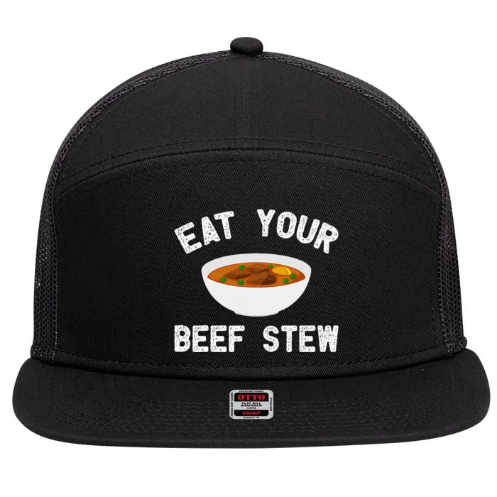 Beef Stew Apparel Awesome Funny Stews Lover Design 7 Panel Mesh Trucker Snapback Hat