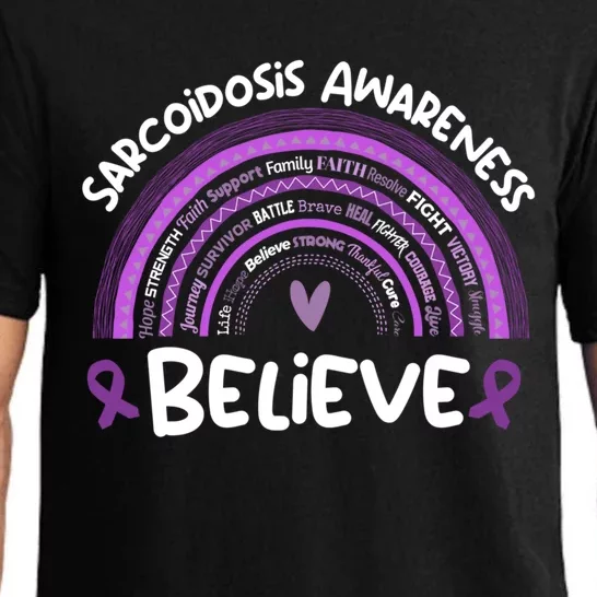 Believe Sarcoidosis Awareness Month Gift Sarcoidosis Cute Gift Pajama Set