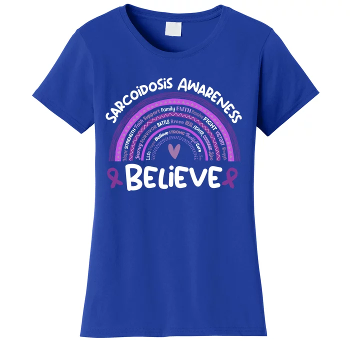 Believe Sarcoidosis Awareness Month Gift Sarcoidosis Cute Gift Women's T-Shirt