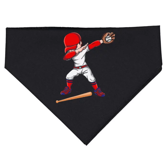 Baseballer Sports Athlete Dabbing Baseball Player USA-Made Doggie Bandana