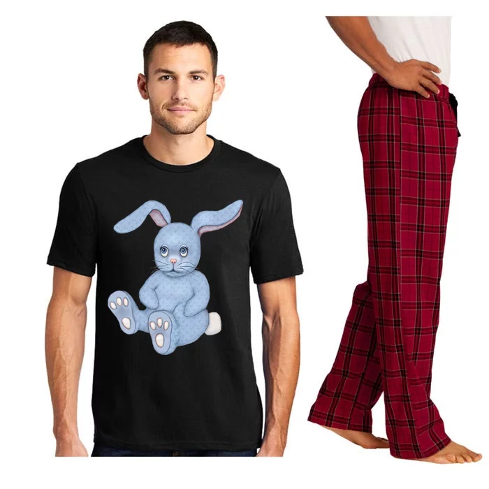 Blue Stuffed Animal Rabbit Pajama Set