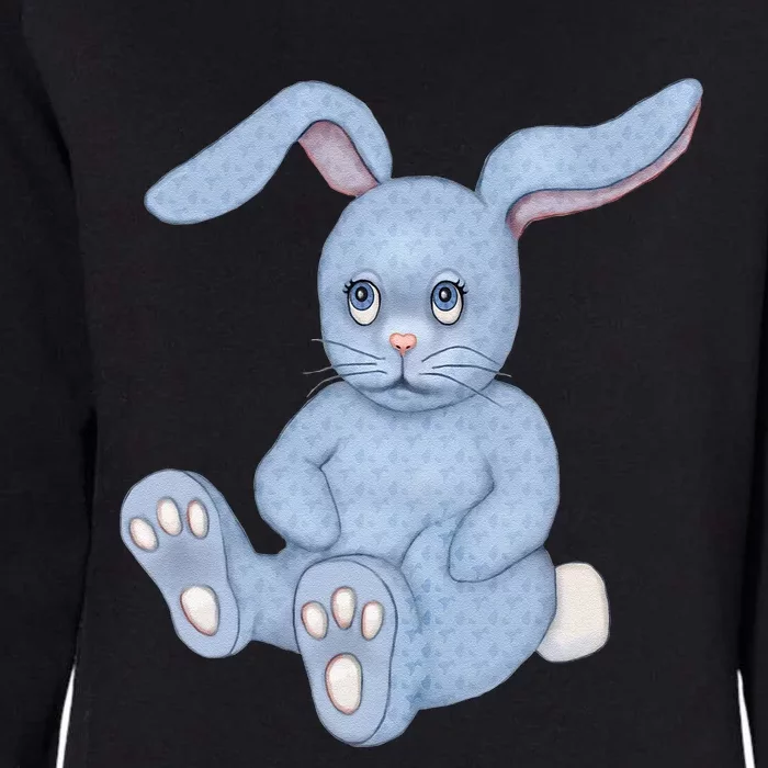 Blue Stuffed Animal Rabbit Womens California Wash Sweatshirt