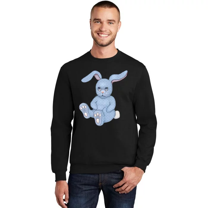 Blue Stuffed Animal Rabbit Tall Sweatshirt