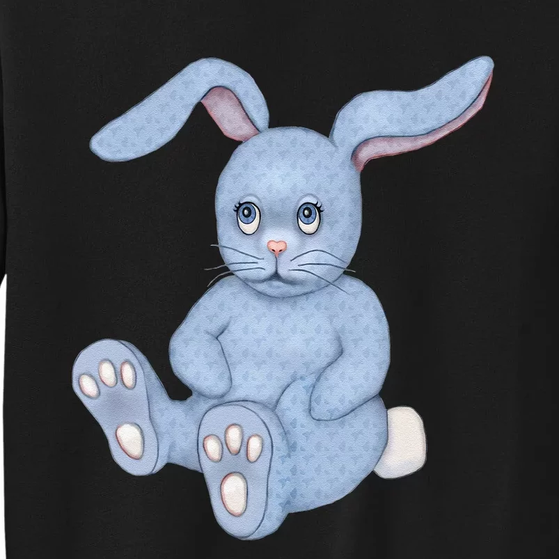 Blue Stuffed Animal Rabbit Tall Sweatshirt