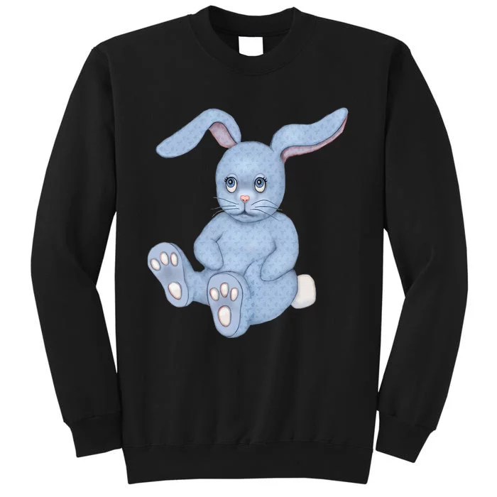 Blue Stuffed Animal Rabbit Tall Sweatshirt