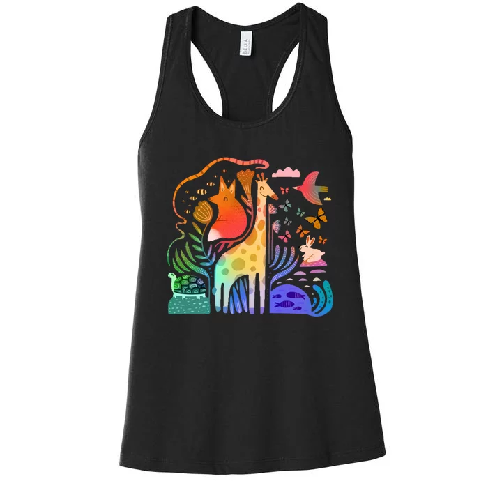 Biodiversity Science Animal Nature Women's Racerback Tank