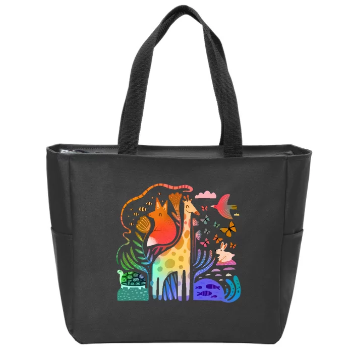 Biodiversity Science Animal Nature Zip Tote Bag