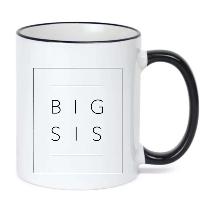 Big Sister Announcement Promoted to Big Sis Black Color Changing Mug