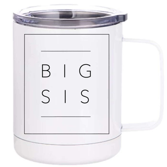 Big Sister Announcement Promoted to Big Sis Front & Back 12oz Stainless Steel Tumbler Cup