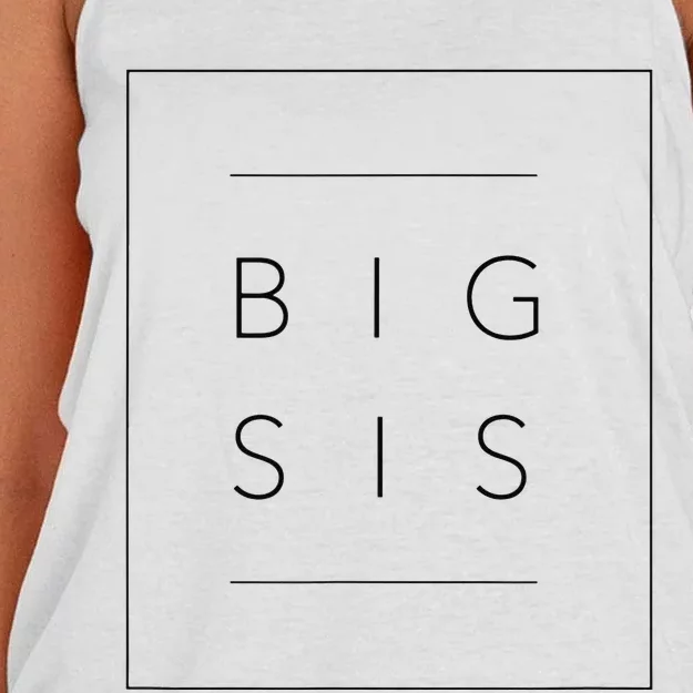 Big Sister Announcement Promoted to Big Sis Women's Knotted Racerback Tank