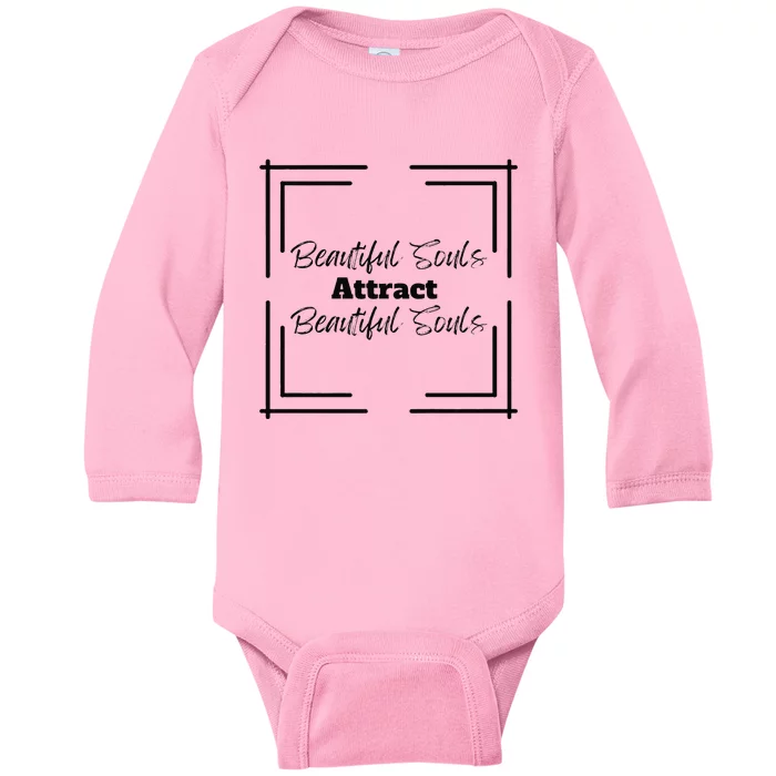 Beautiful Souls Attract Beautiful Souls Summer Baby Long Sleeve Bodysuit