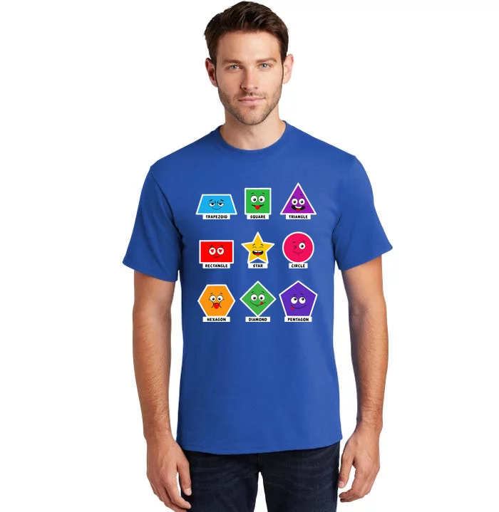 Basic Shapes And Preschoolers Learning Tall T-Shirt