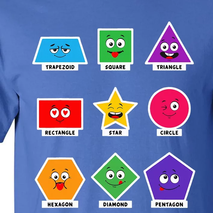 Basic Shapes And Preschoolers Learning Tall T-Shirt