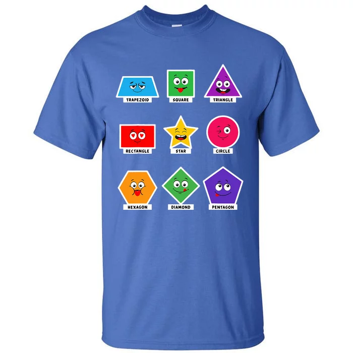 Basic Shapes And Preschoolers Learning Tall T-Shirt