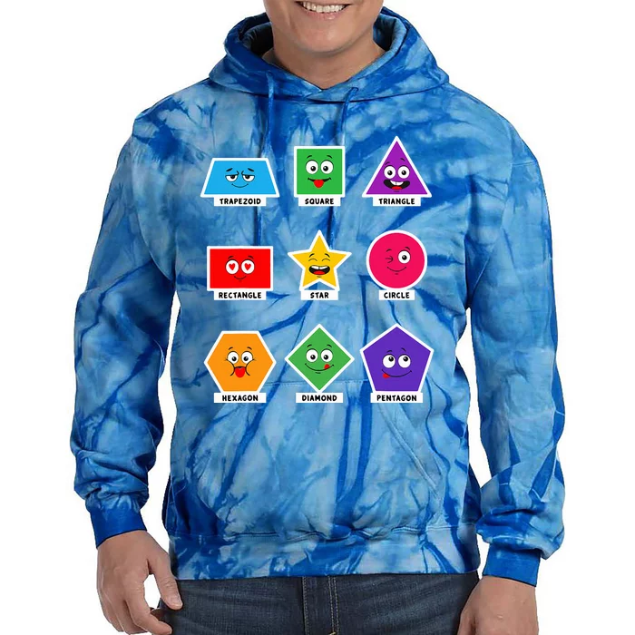 Basic Shapes And Preschoolers Learning Tie Dye Hoodie