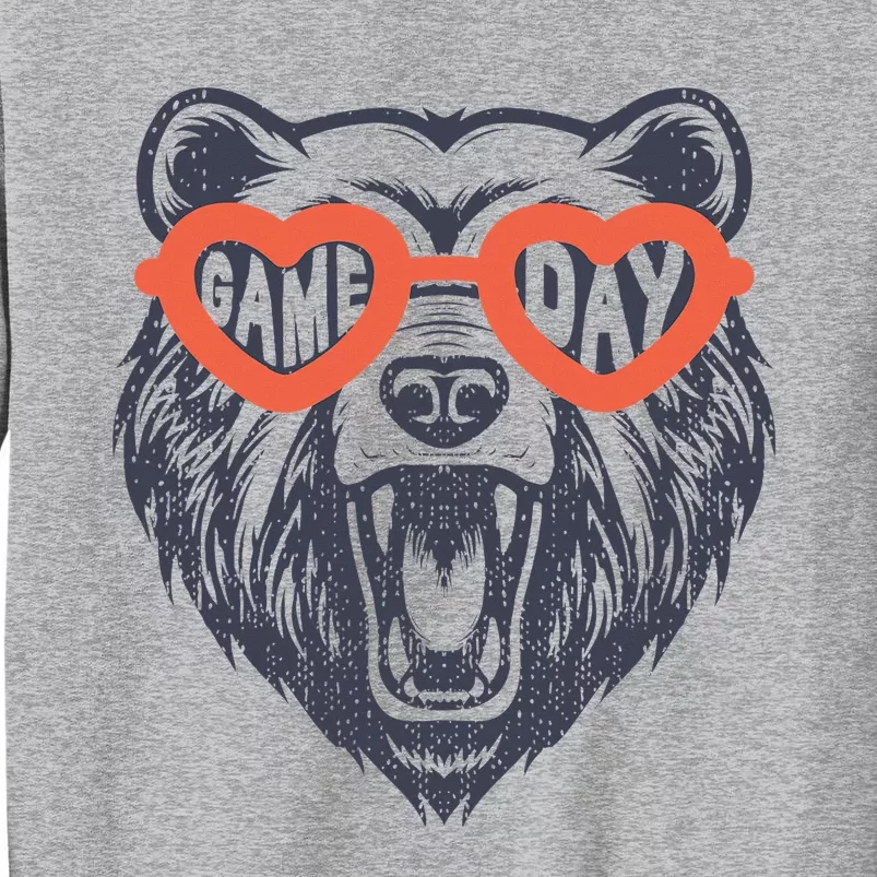 Bear Sunglasses American Football Thanksgiving Game Day Tall Sweatshirt