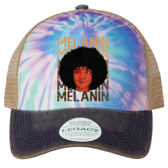 Black Strong  Afro Love Melanin African Legacy Tie Dye Trucker Hat