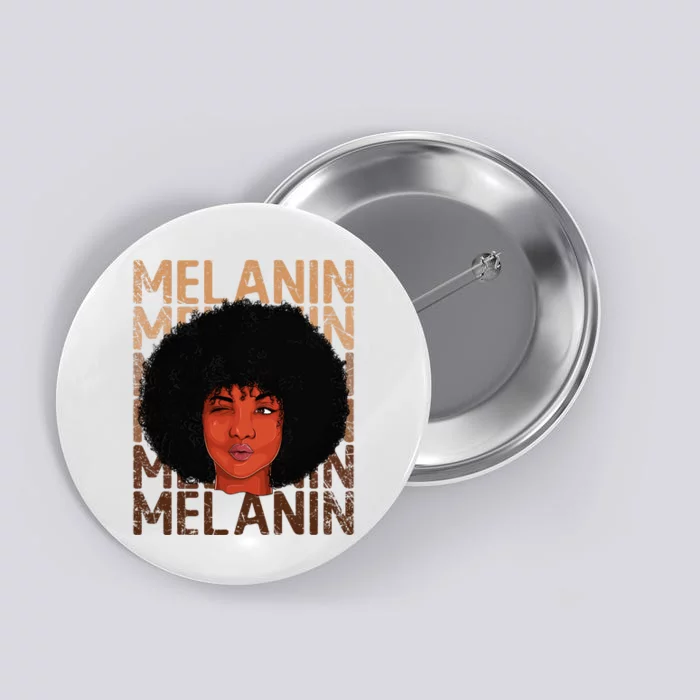 Black Strong  Afro Love Melanin African Button