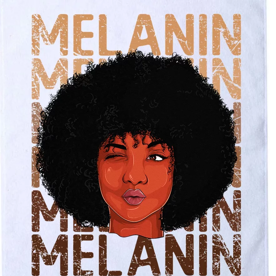 Black Strong  Afro Love Melanin African Platinum Collection Golf Towel