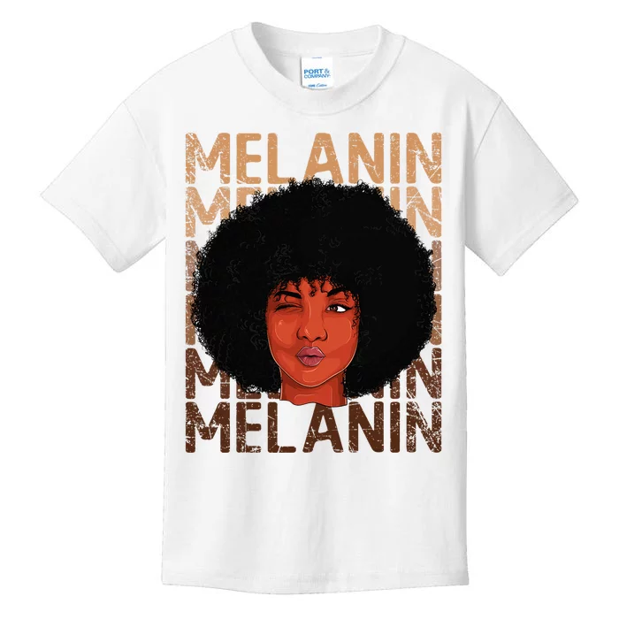 Black Strong  Afro Love Melanin African Kids T-Shirt