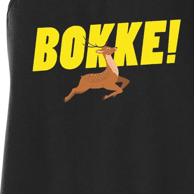 Bokke! South Africa Rugby Springbok South African Women's Racerback Tank