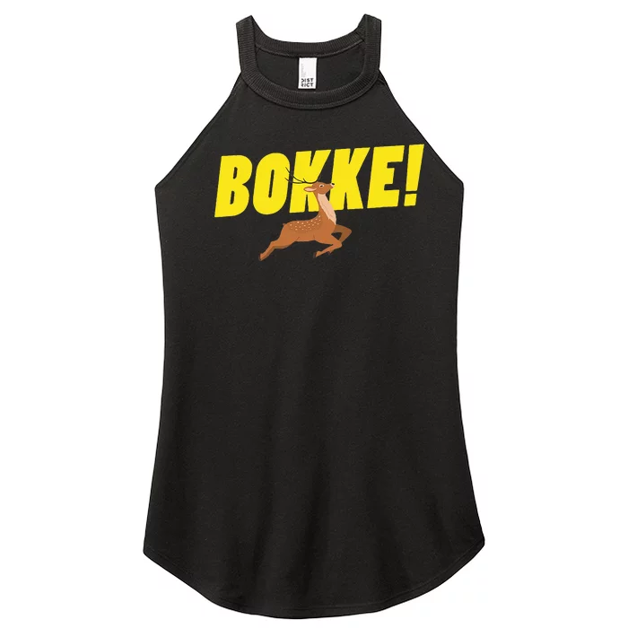 Bokke! South Africa Rugby Springbok South African Women’s Perfect Tri Rocker Tank