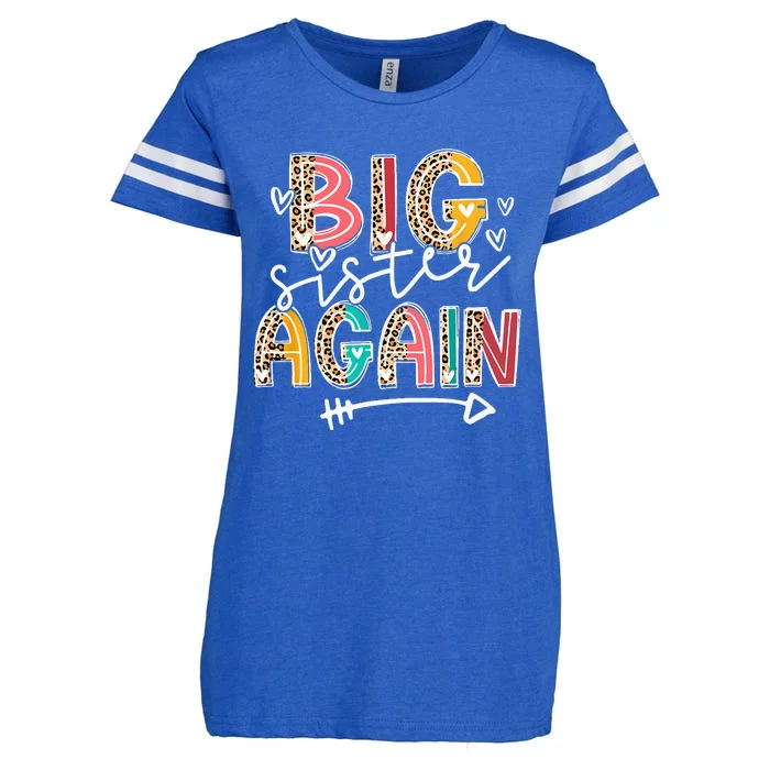 Big Sister Again Leopard Soon To BeSis Announcement Enza Ladies Jersey Football T-Shirt