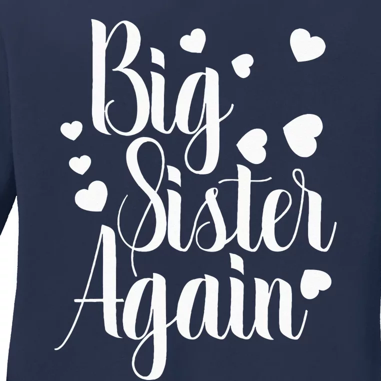 Big Sister Again Ladies Long Sleeve Shirt