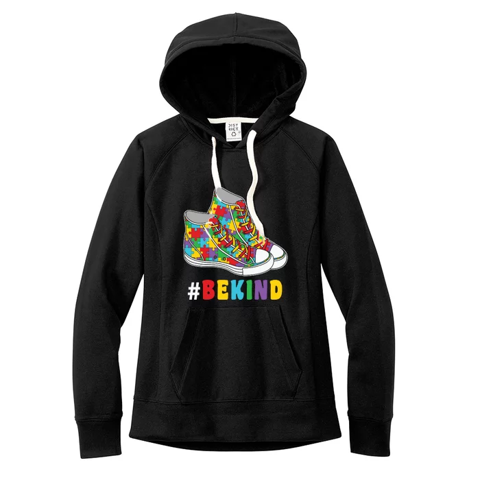 Bekind Shoes Autism Puzzle Autism Awareness Day Women's Fleece Hoodie