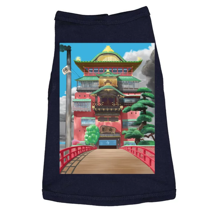 Bathhouse Spirited Away Digital Art Doggie Tank