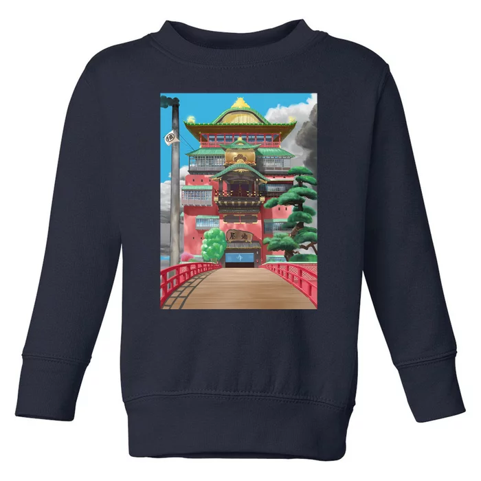 Bathhouse Spirited Away Digital Art Toddler Sweatshirt