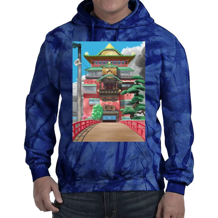 Bathhouse Spirited Away Digital Art Tie Dye Hoodie