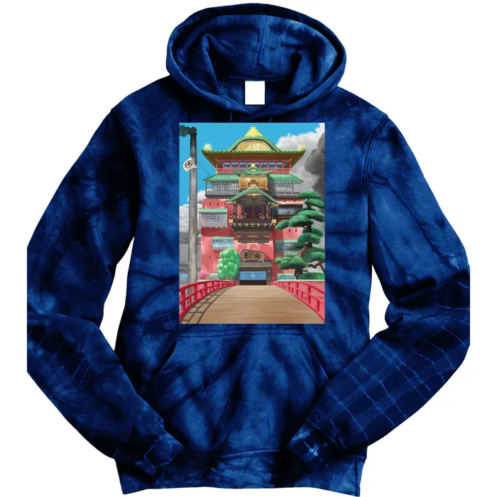 Bathhouse Spirited Away Digital Art Tie Dye Hoodie