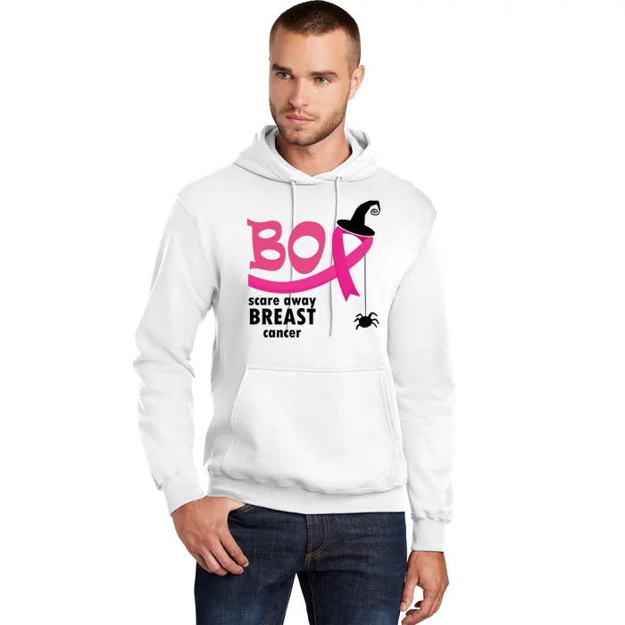 Boo Scare Away Breast Cancer Awareness Spooky Hoodie