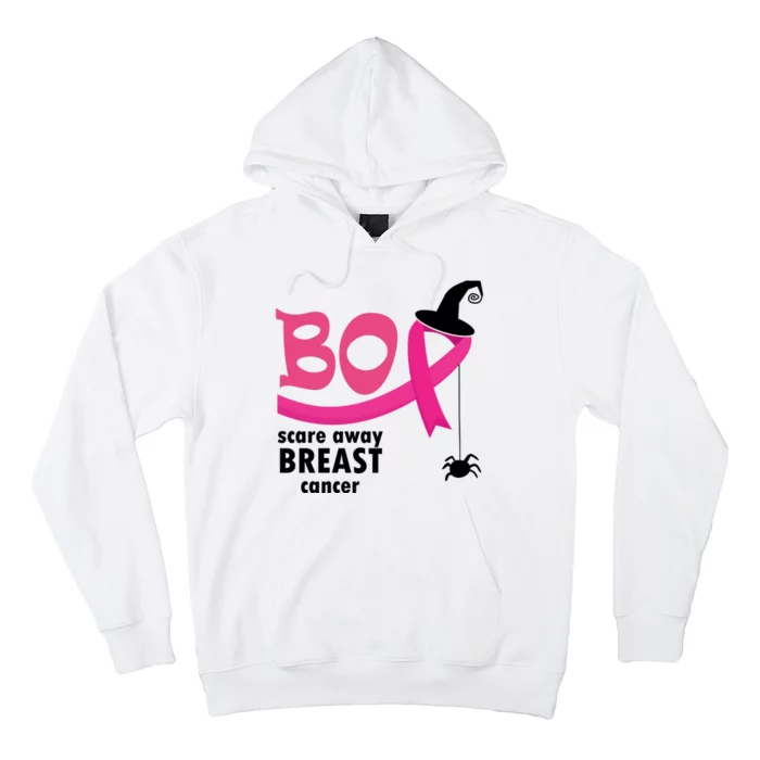 Boo Scare Away Breast Cancer Awareness Spooky Hoodie