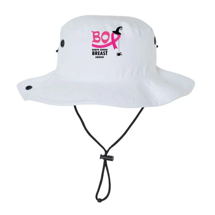 Boo Scare Away Breast Cancer Awareness Spooky Legacy Cool Fit Booney Bucket Hat