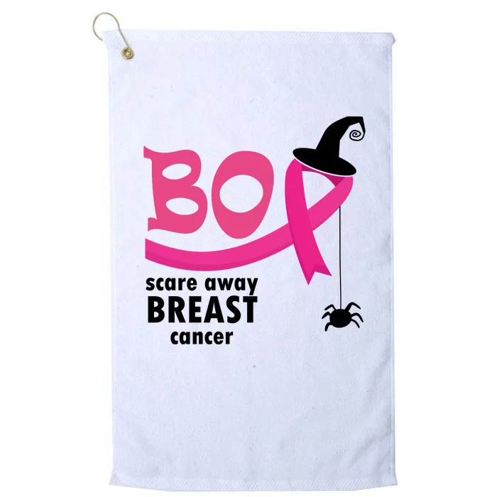 Boo Scare Away Breast Cancer Awareness Spooky Platinum Collection Golf Towel